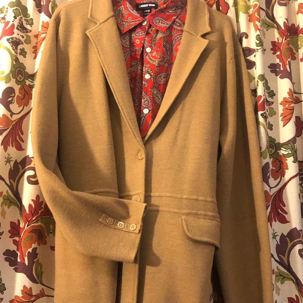 Luxe Talbots Merino sweater blazer